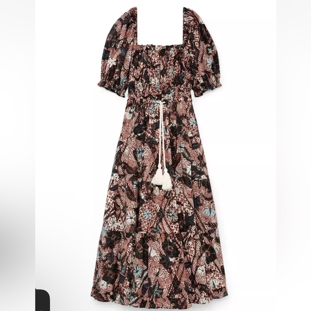 NWOT ULLA JOHNSON Midi Iliana Dress Sz 0 - Picture 4 of 11